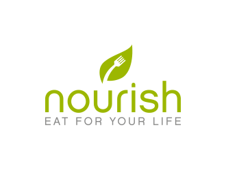 Nourish. Eat for your life logo design by keylogo