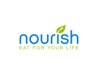 Nourish. Eat for your life logo design by keylogo
