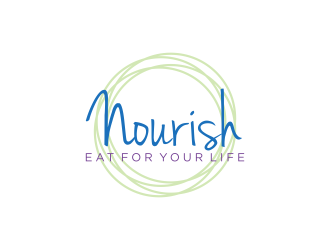 Nourish. Eat for your life logo design by RIANW