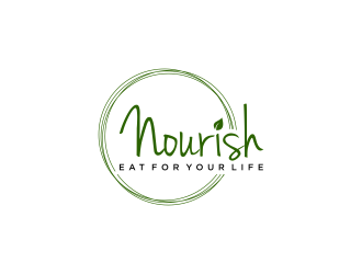 Nourish. Eat for your life logo design by haidar