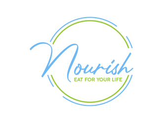 Nourish. Eat for your life logo design by RIANW
