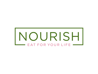 Nourish. Eat for your life logo design by alby