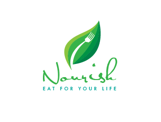 Nourish. Eat for your life logo design by PRN123