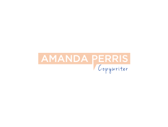 Amanda Perris - copywriter logo design by Diancox