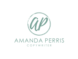 Amanda Perris - copywriter logo design by Barkah