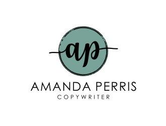 Amanda Perris - copywriter logo design by Barkah