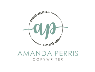Amanda Perris - copywriter logo design by Barkah