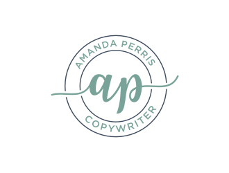 Amanda Perris - copywriter logo design by Barkah