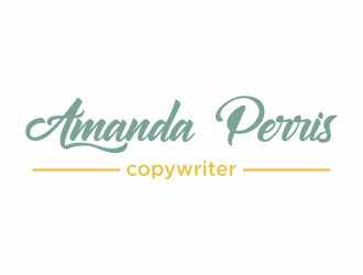 Amanda Perris - copywriter logo design by hopee