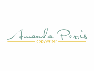Amanda Perris - copywriter logo design by hopee