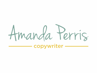 Amanda Perris - copywriter logo design by hopee