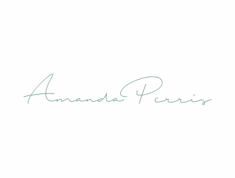 Amanda Perris - copywriter logo design by hopee