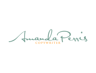 Amanda Perris - copywriter logo design by lexipej