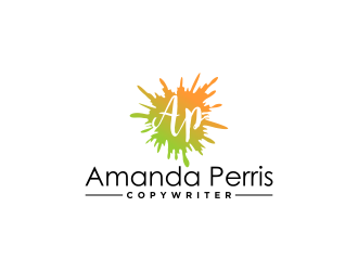 Amanda Perris - copywriter logo design by Shina