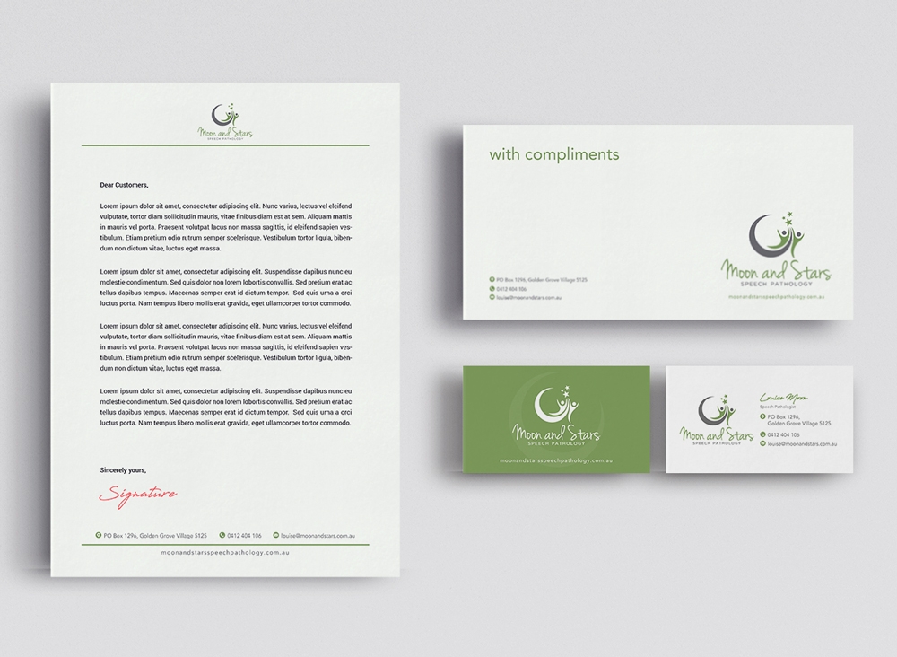 Moon and Stars Speech Pathology logo design by KHAI