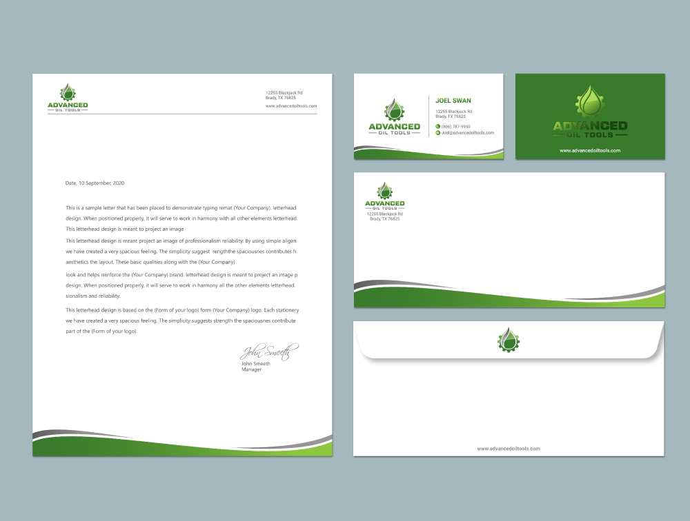 Advanced Oil Tools logo design by Boomstudioz