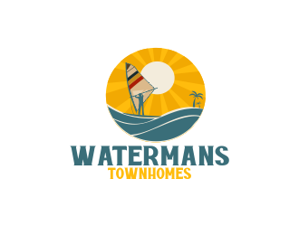 Watermans Townhomes logo design by Greenlight