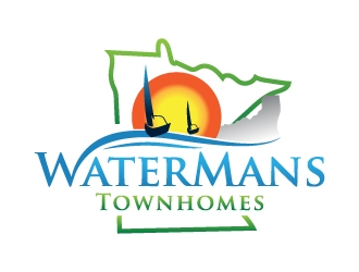 Watermans Townhomes logo design by MUSANG