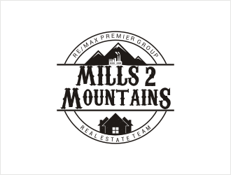 Mills 2 Mountains Real Estate Team Logo Design