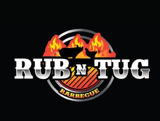 Rub N Tug BBQ logo design by AamirKhan
