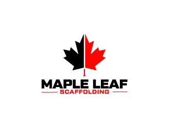 Maple Leaf Scaffolding logo design by Erasedink