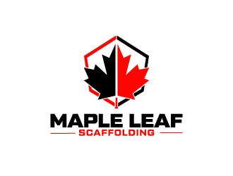Maple Leaf Scaffolding logo design by Erasedink