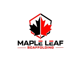 Maple Leaf Scaffolding logo design by Erasedink