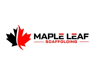 Maple Leaf Scaffolding logo design by Erasedink