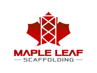 Maple Leaf Scaffolding logo design by neonlamp