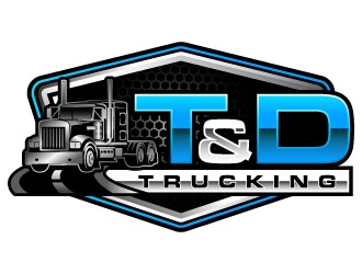 T&D Trucking logo design by daywalker
