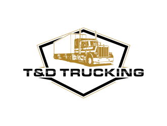 T&D Trucking logo design by qonaah