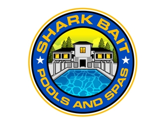 Shark Bait Pools and Spas logo design by DreamLogoDesign