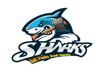 Shark Bait Pools and Spas logo design by SmartTaste