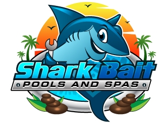 Shark Bait Pools and Spas logo design by Suvendu