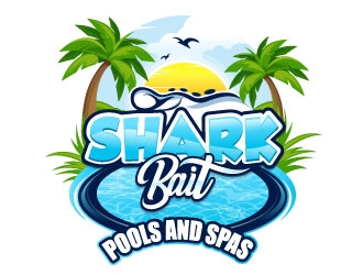 Shark Bait Pools and Spas logo design by Suvendu