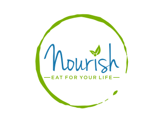 Nourish. Eat for your life logo design by nurul_rizkon