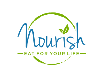 Nourish. Eat for your life logo design by nurul_rizkon