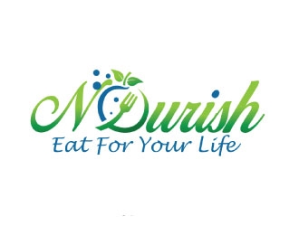 Nourish. Eat for your life logo design by KreativeLogos