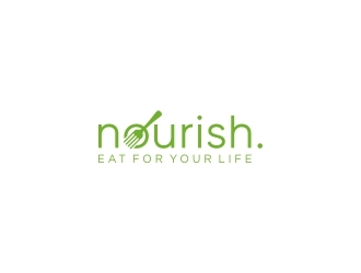 Nourish. Eat for your life logo design by CreativeKiller