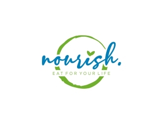Nourish. Eat for your life logo design by CreativeKiller