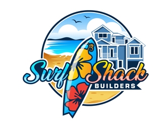 Surf Shack Builders logo design by DreamLogoDesign