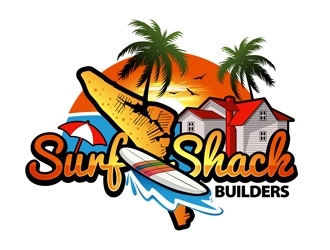 Surf Shack Builders logo design by DreamLogoDesign
