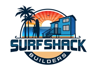 Surf Shack Builders logo design by DreamLogoDesign