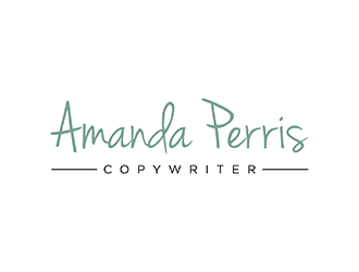 Amanda Perris - copywriter logo design by ndaru