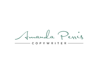 Amanda Perris - copywriter logo design by ndaru