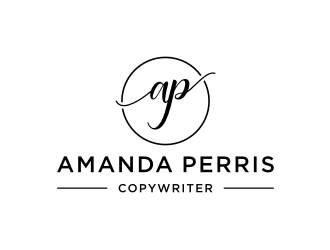 Amanda Perris - copywriter logo design by asyqh