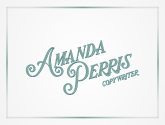 Amanda Perris - copywriter logo design by designoart