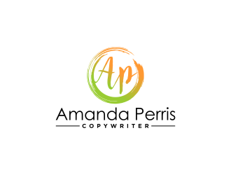 Amanda Perris - copywriter logo design by Shina
