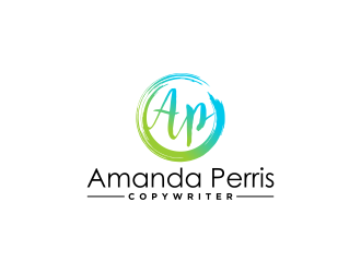 Amanda Perris - copywriter logo design by Shina