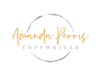 Amanda Perris - copywriter logo design by LogOExperT